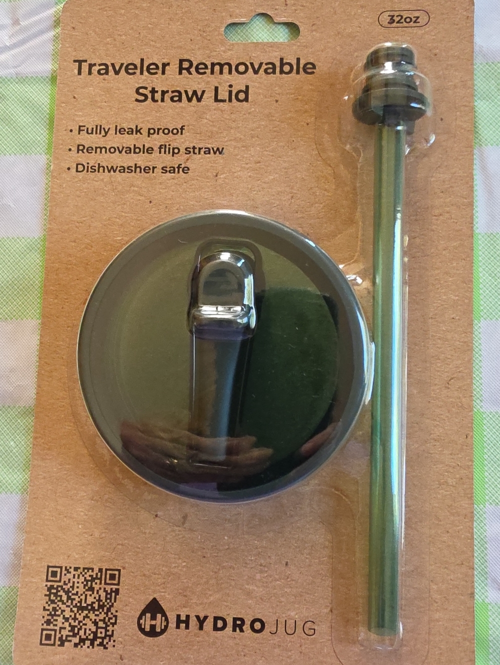 HydroJug 32 oz Traveler Removable Straw Lid - Pine